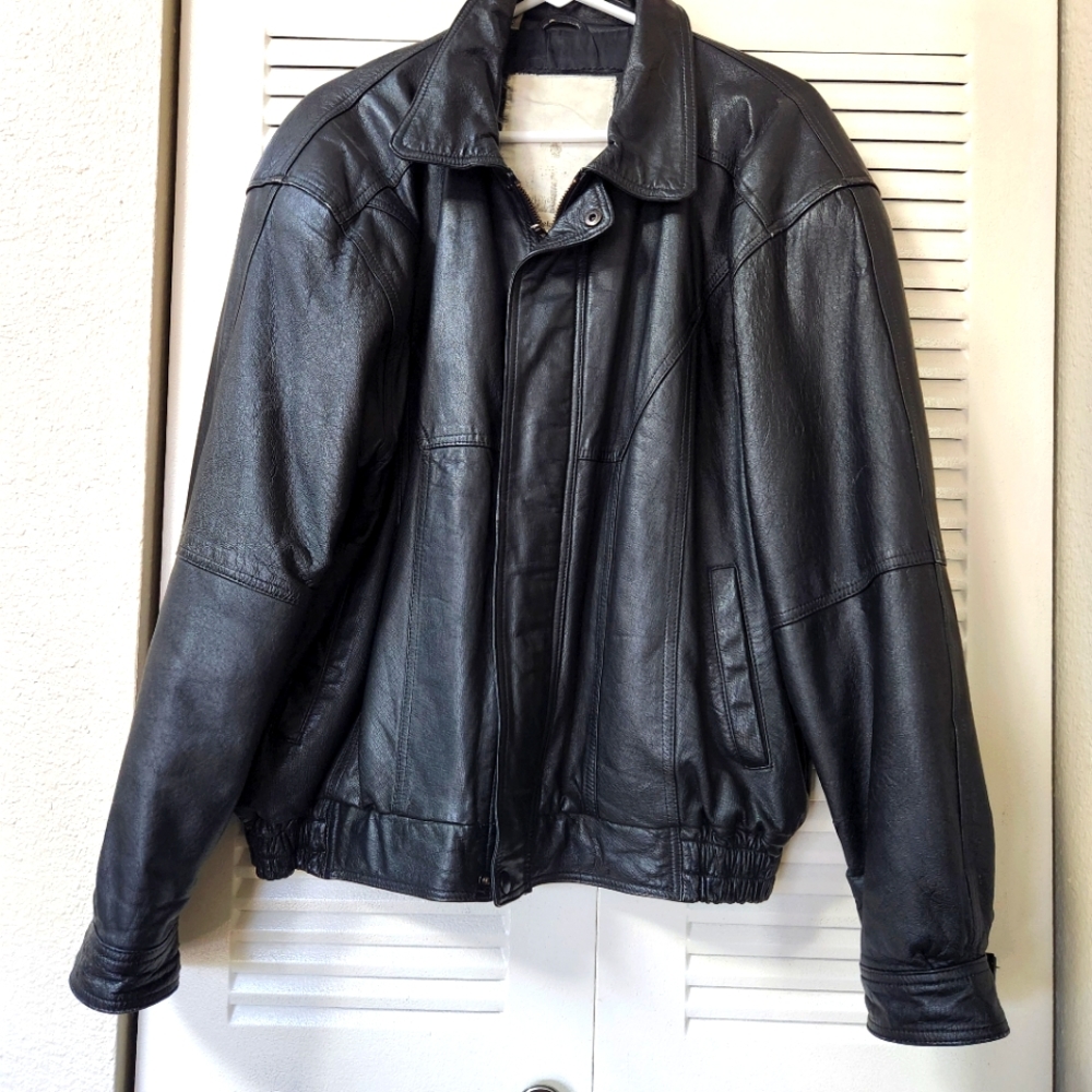 XL Men's Leather Jacket by Clout Related Fashion